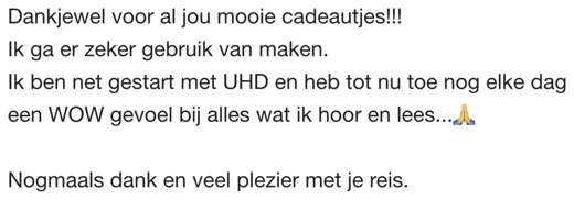 Klantbericht 007, reacties op lessen en trainingen