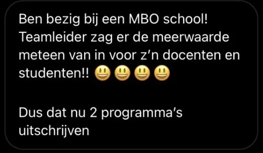 Klantbericht 011, reacties op lessen en trainingen