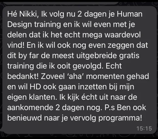 Klantbericht 016, reacties op lessen en trainingen