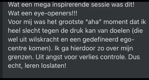 Klantbericht 021, reacties op lessen en trainingen