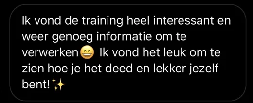 Klantbericht 032, reacties op lessen en trainingen