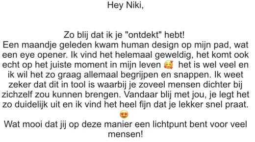 Klantbericht 056, reacties op lessen en trainingen
