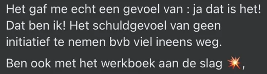 Klantbericht 058, reacties op lessen en trainingen