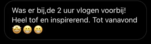 Klantbericht 059, reacties op lessen en trainingen