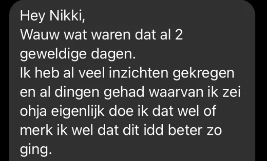Klantbericht 069, reacties op lessen en trainingen