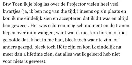 Klantbericht 074, reacties op lessen en trainingen
