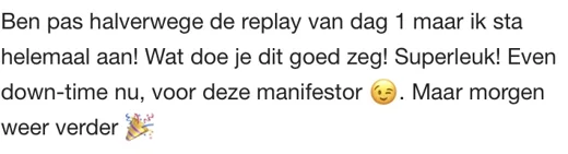 Klantbericht 083, reacties op lessen en trainingen