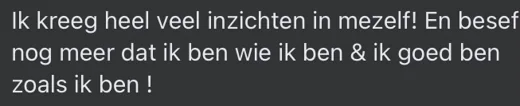 Klantbericht 089, reacties op lessen en trainingen