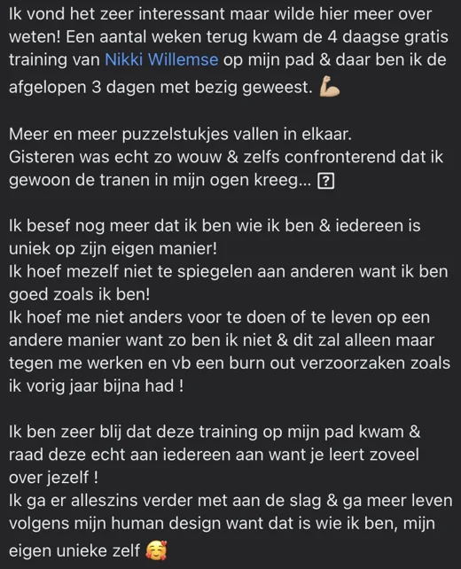 Klantbericht 091, reacties op lessen en trainingen