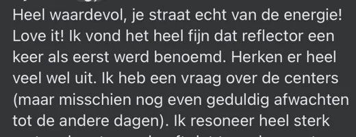 Klantbericht 100, reacties op lessen en trainingen