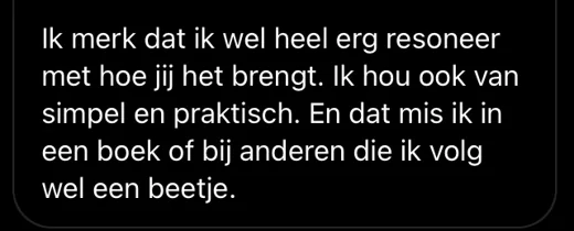 Klantbericht 107, reacties op lessen en trainingen