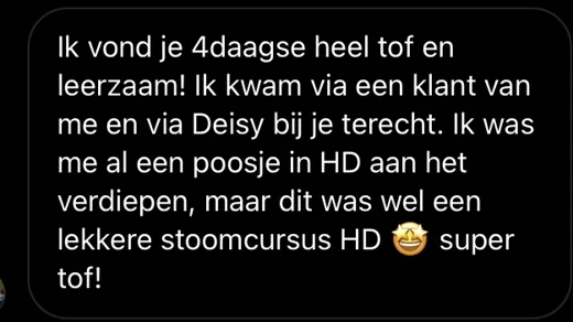 Klantbericht 108, reacties op lessen en trainingen