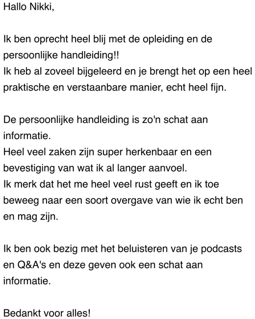 Klantbericht 140, over de persoonlijke handleiding
