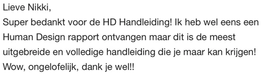 Klantbericht 142, over de persoonlijke handleiding